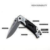 4.5" G10 Handle Multifunctional Folding Knife with Fire Starter