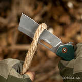 Modified Sheepsfoot-Inspired Cleaver Blade Folding Knife | Micarta Handle, Pocket Clip, EDC & Survival Use