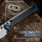 Crossbar Lock D2 Steel Drop Point Blade with G10 Handle Folding Knife