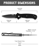 4 inch /4.8 Inch 8Cr13MoV Steel Drop Point Blade with G10 Handle