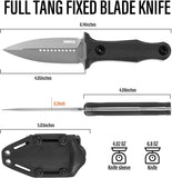8.14" Full Tang Fixed Blade  Survival Camping Knife G10 Handle with Waist Clip Kydex Sheath