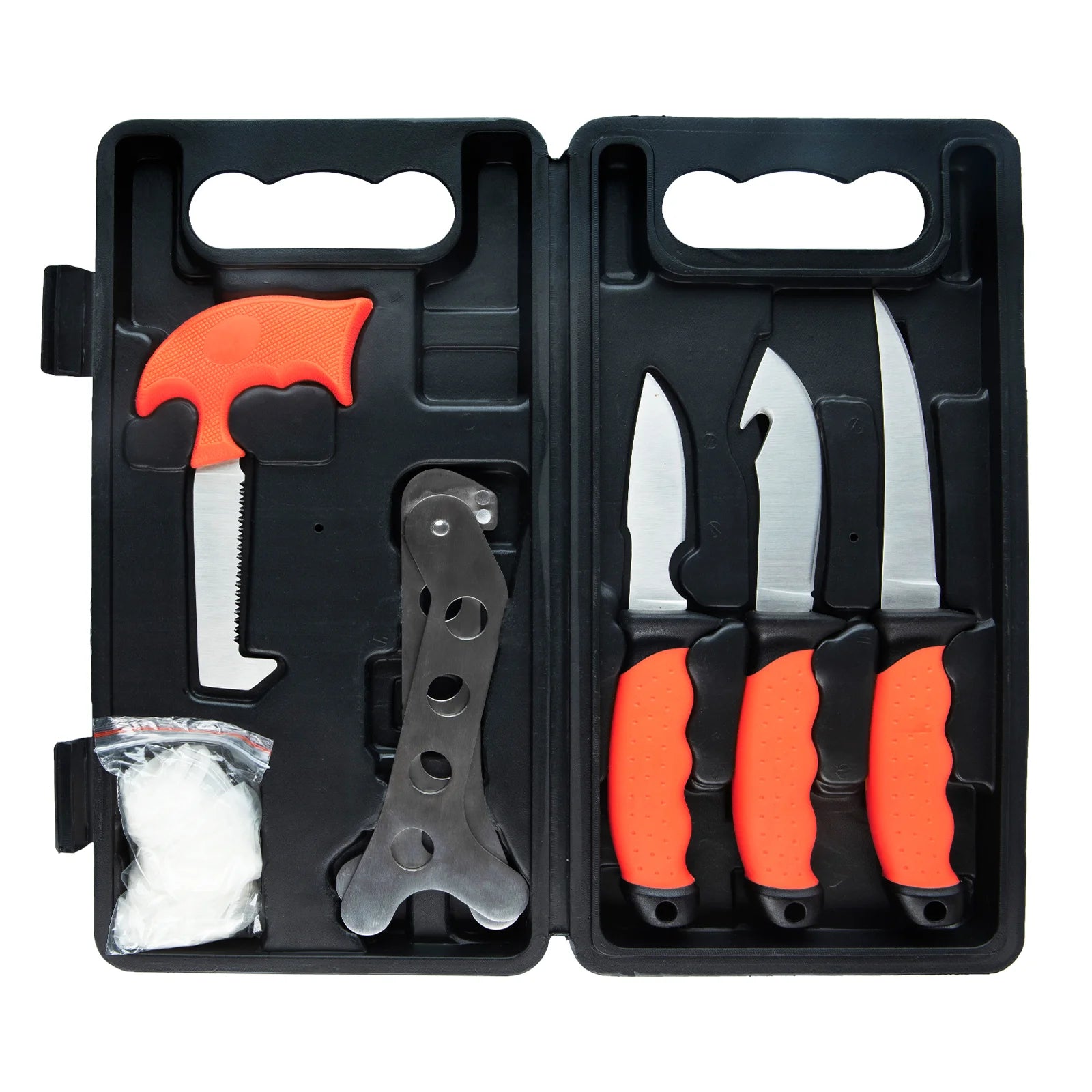 6 Piece Hunting Field Dressing Kit with Case - Portable Butcher Game Processor Set