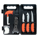 6 Piece Hunting Field Dressing Kit with Case - Portable Butcher Game Processor Set