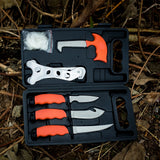 6 Piece Hunting Field Dressing Kit with Case - Portable Butcher Game Processor Set