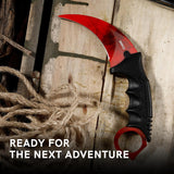 Fixed Blade Claw Knife CSGO with Sheath and Cord For Outdoor Adventures