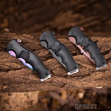 Colorful Folding Knife Serrated Blade with Safety Finger Grip Handle