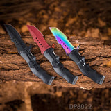 Colorful Folding Knife Serrated Blade with Safety Finger Grip Handle
