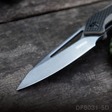 Folding Knife with G10 Handle and Single Side CNC 8Cr  Stonewashed Blade