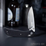 Folding Pocket Knife Crossbar Lock with G10 handle and 8Cr Blade