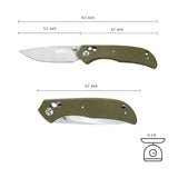 Folding Pocket Knife Crossbar Lock with G10 handle and 8Cr Blade