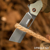 Modified Sheepsfoot-Inspired Cleaver Blade Folding Knife | Micarta Handle, Pocket Clip, EDC & Survival Use