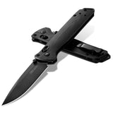 RBLACK 3.3" EDC Folding Knife with S35VN Drop-Point Blade, Crossbar Lock, G10 (Black)