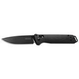 RBLACK 3.3" EDC Folding Knife with S35VN Drop-Point Blade, Crossbar Lock, G10 (Black)