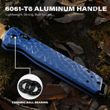 RBLACK 3.3" Tanto EDC Folding Knife with S35VN Blade, Crossbar Lock