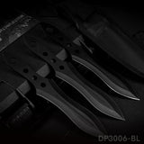 3 PCs Stainless Steel Throwing Knives Set with Nylon Belt Sheath