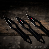 RBLACK 3-Piece Throwing Knives Set – Stainless Steel Kunai with Sheath