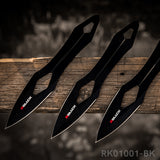 RBLACK 3-Piece Throwing Knives Set – Stainless Steel Kunai with Sheath