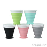 5-Pack Collapsible Travel Cup Set | Ultralight 7.4oz Silicone Camping & Outdoor Cups