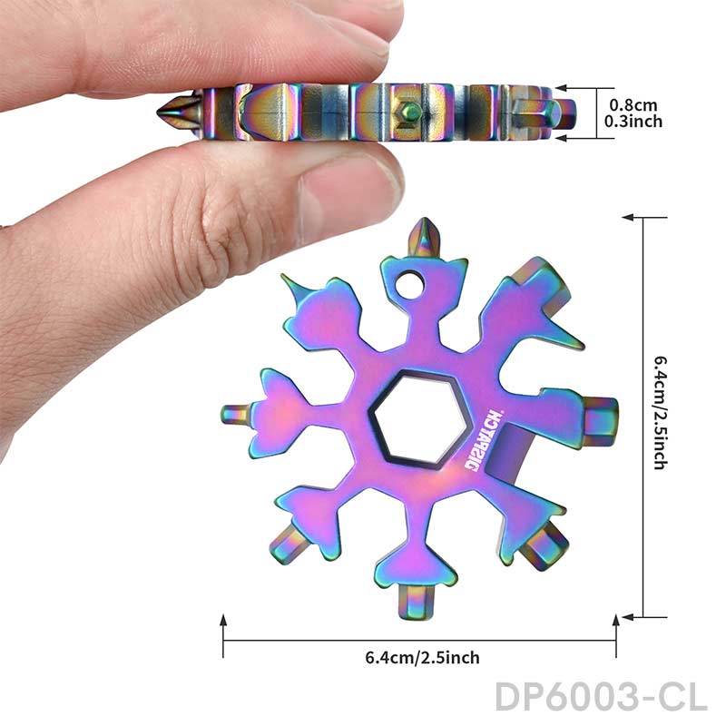 18 in 1 Stainless Steel Snowflake Multi-Tool, Screwdriver and Christmas Gift