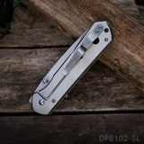 Drawing Blade Folding Knife with Brushed Surface Treatment