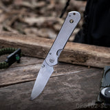 Drawing Blade Folding Knife with Brushed Surface Treatment