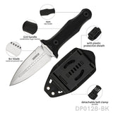 8.14" Full Tang Fixed Blade  Survival Camping Knife G10 Handle with Waist Clip Kydex Sheath