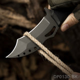 9.5 Inch Heavy Duty Fixed Blade Survival Knife Titanium Coated With K-Sheath