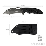 9.5 Inch Heavy Duty Fixed Blade Survival Knife Titanium Coated With K-Sheath