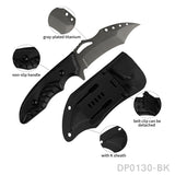 9.5 Inch Heavy Duty Fixed Blade Survival Knife Titanium Coated With K-Sheath