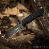 9.5 Inch Heavy Duty Fixed Blade Survival Knife Titanium Coated With K-Sheath