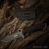 9.5 Inch Heavy Duty Fixed Blade Survival Knife Titanium Coated With K-Sheath