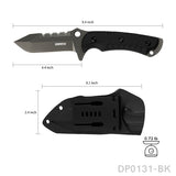 9.5 Inch Heavy Duty Fixed Blade Survival Knife Titanium Coated With K-Sheath