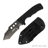 9.5 Inch Heavy Duty Fixed Blade Survival Knife Titanium Coated With K-Sheath
