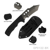 9.5 Inch Heavy Duty Fixed Blade Survival Knife Titanium Coated With K-Sheath
