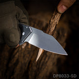 EDC Folding Pocket Knife 8Cr Stainless Steel Blade with G10 Handle and Pocket Clip