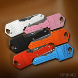 6-Piece Key-Shaped Folding Pocket Knife Set – Mini EDC Keychain Utility Knives for Everyday Carry
