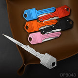 6-Piece Key-Shaped Folding Pocket Knife Set – Mini EDC Keychain Utility Knives for Everyday Carry