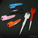 6-Piece Key-Shaped Folding Pocket Knife Set – Mini EDC Keychain Utility Knives for Everyday Carry