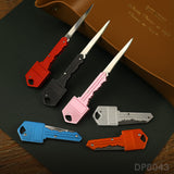 6-Piece Key-Shaped Folding Pocket Knife Set – Mini EDC Keychain Utility Knives for Everyday Carry