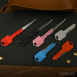 6-Piece Key-Shaped Folding Pocket Knife Set – Mini EDC Keychain Utility Knives for Everyday Carry