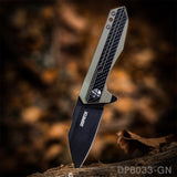 EDC Folding Pocket Knife 8Cr Stainless Steel Blade with G10 Handle and Pocket Clip