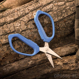 Fishing Braid Line Scissors with Titanium Coating and Dual Nonslip Serrated Edge