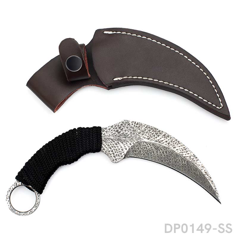 Fixed Blade Knife with Sheath Cord For Outdoor Camping, Hiking, Adventure