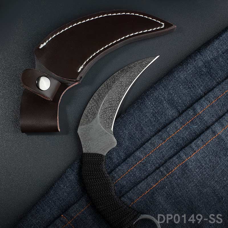 Fixed Blade Knife with Sheath Cord For Outdoor Camping, Hiking, Adventure