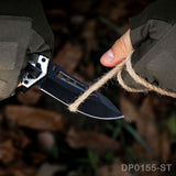 Fixed Blade and Folding Knife Set with Sheath for Outdoor, Camping and Hiking