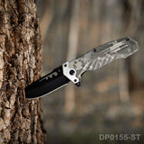 Fixed Blade and Folding Knife Set with Sheath for Outdoor, Camping and Hiking