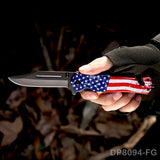 Full Metal National Flag Design Folding Knife with Titanium Coating