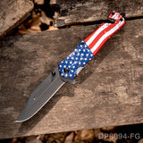 Full Metal National Flag Design Folding Knife with Titanium Coating