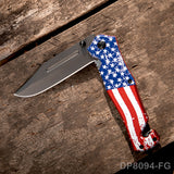 Full Metal National Flag Design Folding Knife with Titanium Coating
