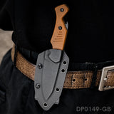 7.5" Full Tang Fixed Blade Knife with Bottle Opener & Kydex Sheath | Tanto Point | G10 Handle